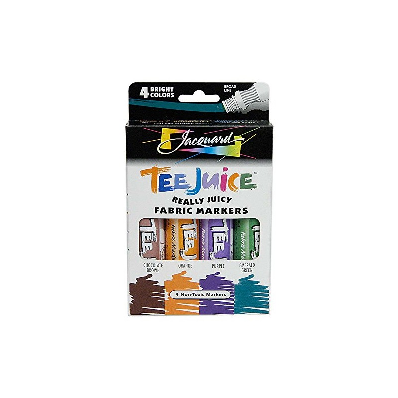 Brights Tee-Juice Fabric Markers 4/Pkg PENBXO-2