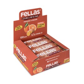 Fellas Vitamin & Meyve Bar, Portakallı ve Zencefilli, 35gr x 12 Adet