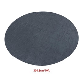 findmall 10ft Swimming Grounds Cloth Heavy Duty Round Pool Liner Pad for Above Ground Swimmings Pools Seamless Black