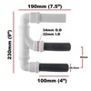 BITS4REASONS New Model Caravan (Twin) Waste Water Outlet Pipe System