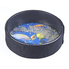 Fame 10 Inch Ocean Drum, Versatile Ritual Percussion, Wood, Plastic Fur, Relaxing Sea Sounds, Ideal Hand Drum or Shaker, Custom Colour