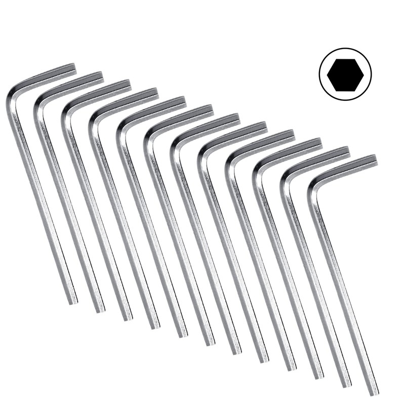 Bivethoi 20 PCS 2.5mm Allen Wrench L-Shaped Hex Key Wrench,