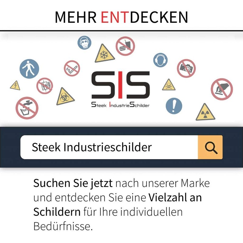 Use skin protection agents sticker diameter 20 cm (weatherproof)