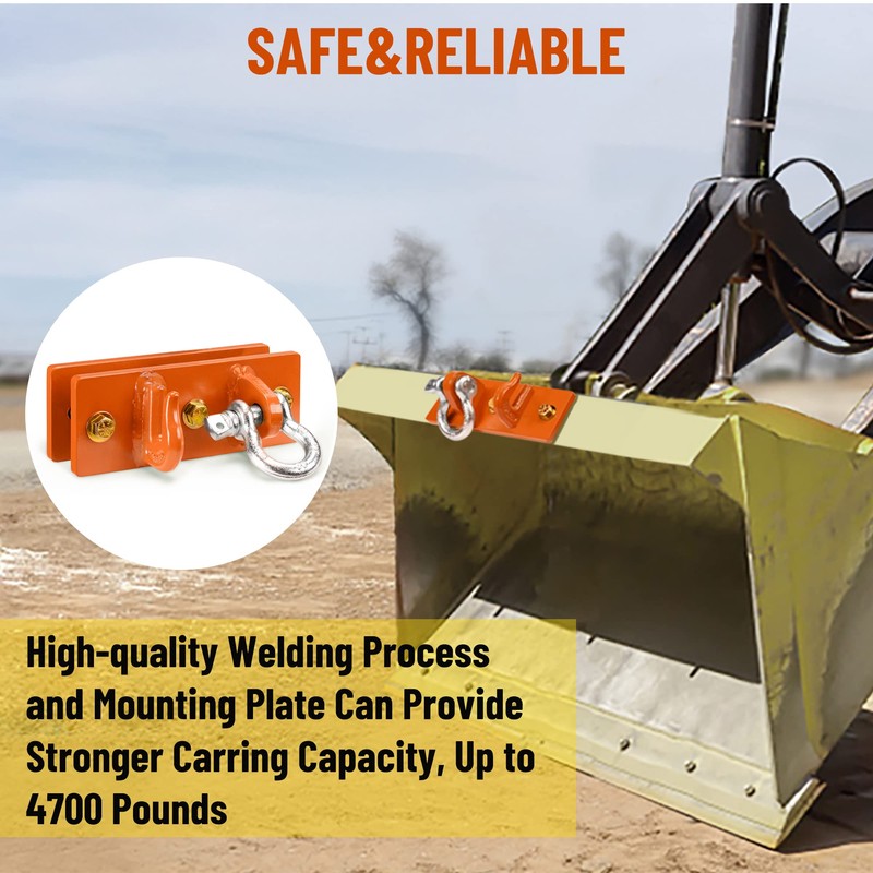 ONECHOI Tractor Bucket Hooks, Bolt On Clevis Mount with 1/2”