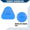 Hihaha D Ring Patch PVC Triangle Shape Blue for Kayak