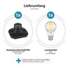 ledscom.de Elektra Ceiling Light Black Square Including E27 LED Lamp