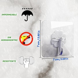 YEibi 10 robuste Klebehaken, Klebehaken für Wand, starke Klebehaken, ohne Bohren, Handtuchhaken, Kleiderbügel, Schlüssel