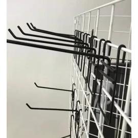 Exhibidores en Alambre Pulido 100 Pz Gancho Blister Para Reja Todas Las Medidas 3/16 Negro