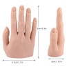 Mano de práctica profesional de silicona para uñas acrílicas con