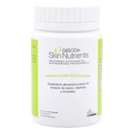 Glisodin Skin Nutrients Advanced Pure-SOD Suplemento Hipoalergénico 60 Cápsulas Hidratación Elasticidad Luminosidad de la Piel