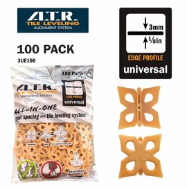ATR Tile Leveling Alignment System 100 3mm Straight Edge Floors & Walls Spacing Plate