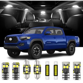 AENVTOL 9 Pieces Interior LED Lights Replacement for Toyota Tacoma 2016-2023 White LED Interior Bulb with Install Tool