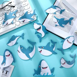 24 Pcs Shark Awareness Day Sticky Notes Bulk Ocean Shark Notepads Birthday Party Favor Blue Ocean Animal Themed Supplies for Shark Awareness Day Gifts Prize Adult Office Stationery