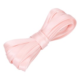 sourcing map Double Fold Bias Tape for Sewing 2/5 Inch x 5.5 Yards Satin Pre-fold Continuous Binding Tape for Seaming Quilting Hemming Binding DIY Crafts, Light Pink