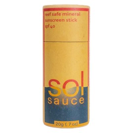 Sol Sauce Mineral Sunscreen Stick • SPF 40+ • Quality Natural Ingredient • Water Resistant • Reef Safe • Only Zinc • Kid Safe (Natural (White))
