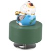 Music Box Round Shape Fortune Cat Style Pleasing Melody Exquisite