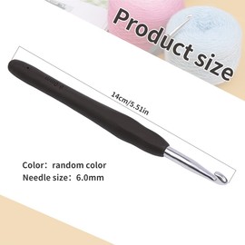 6mm Crochet Hooks Crochet Knitting, Ergonomic Soft Handles Crochet Hooks for Arthritic Hands, Light and Comfortable Crochet Tool,Crochet Tool for Knitting Suitable for Beginners (6.0mm)