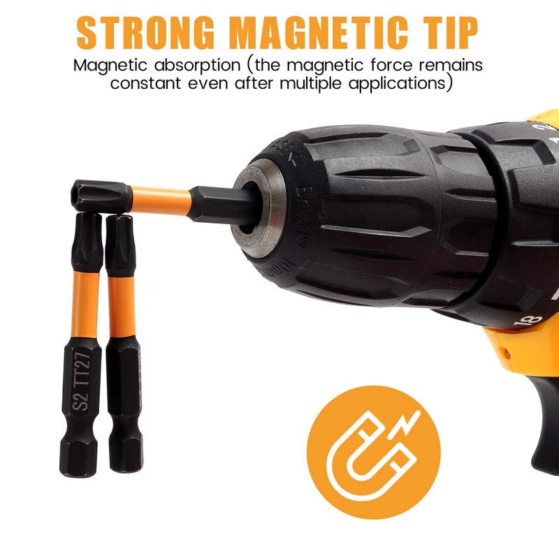 MulWark 2" Torx Bits 14pcs T5-TT40 Torx Socket Set -