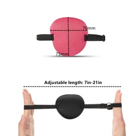 5 Pcs Amblyopia Eye Pad Breathable Comfortable Eye Patch Pirate Eye Patches Visual Corrected Eye Patches Adjustable Kids Eye Patches with Buckle for Adults Kids