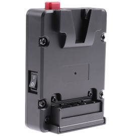 foto4easy Foto4easy V-Lock Mount Battery Power Supply Plate Adapter with D-tap for Portable Pocket Tiny Compact Nano V-Mount Battery, Black