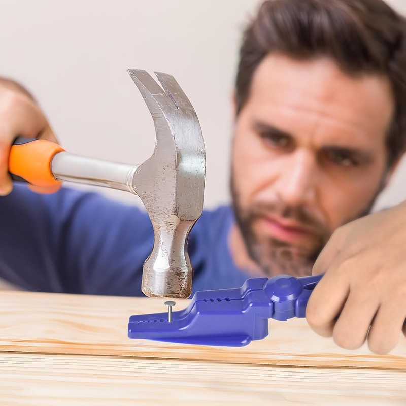 Nail Holder for Hammering, Plastic Pliers, Secure Nails Anti-Smashing Finger
