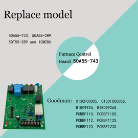 Bydorunce 50A55-743 Furnace Control Board Replace Part PCBBF112S PCBBF123S B18099-26 B1809926S 0130F00005S