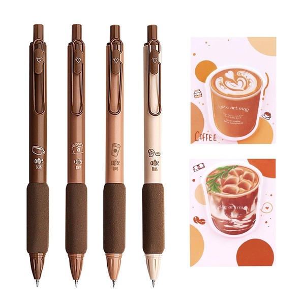 4 Press Neutral Pens, 2 Sticky Notes and Message Stickers,