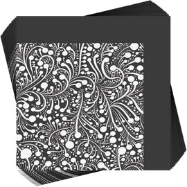 Blue Sky Disposable Cocktail Napkins Black Shrub - 5'' x 5'' | 20-Pack - Perfect for Elegant Events and Gatherings