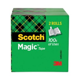 Scotch 8102P3472 Magic 0.75" x 72 yds 3" Core Tape Refill - Clear (2/PK) New