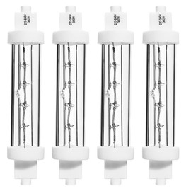 Generic 4 Pack 300W Warm White 2400K R7S Heat Lamp Bulbs for Buffets and Catered Events Gantry Lights, Food-Safe Jacketed Halogen Lamps,240V R7S Heat Lamp Kit