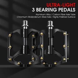 Ultralight Aluminum Alloy Bicycle Pedals 3 Bearings Bike Pedals AntiSlip Waterproof Flat Wide Bike Pedals Cycle Accessories