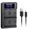 Kastar USB LCD Dual Charger for Canon LP-E6 LP-E6N Battery,