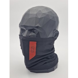 0-FINITY® Multifunctional Scarf Bandana Hat Neck Protection Motorcycle Bicycle Sports Tactical All Seasons Men Women One Size Black with Red Logo, Black with red logo