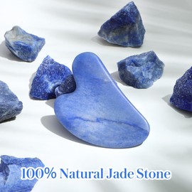 rosenice Gua Sha Facial Tools Black Guasha Tool Gua Sha Jade Stone for Face Skincare Facial Body Acupuncture Relieve Muscle Tensions Reduce Puffiness Festive Gifts