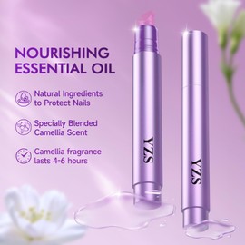 4-in-1 Cuticle Oil Pen Cuticle Pusher Nail Oil Pen with Ceramic Tip, Cuticle Treatment for Hangnails, Dry & Damaged Nails, Nail Cuticle Remover Pen (Original)