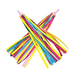 Taicols Kids Rainbow Bike Streamers Grips Tassels Ribbons Colorful Childrens Scooter Bike Handlebar Streamers for Girls Boys Cycling Accessories for Girls Boys Handlebar Scooter Handgrip (Yellow)