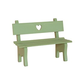Mini Dollhouse Garden Bench Miniature Doll Bench Couch Micro Landscape Decoration Mini Park Benches Model for DIY Crafts Home Decor Photo Booth Props (Green)