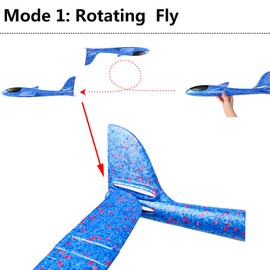 Pack of 2 Polystyrene Aeroplane, Children's Aeroplane Toy, Outdoor Throw, Glider, Manual Throwing Foam Fly Model, Play Equipment, Gift for Children, Boys, Girls, Children's Birthday Party
