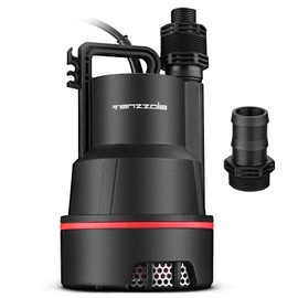 Tenzzola Sump Pump 1/3 HP 2400GPH Submersible Utility Water Pump Thermoplastic Portable Electric Water Removal Transfer Pump with 16.4FT Cord for Swimming Pool Basement Garden Pond Tubs Draining