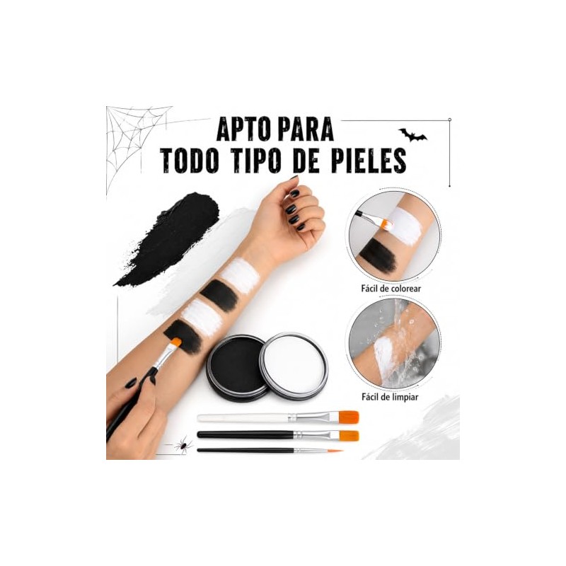 2PCS Pintura Cara, Pintura Corporal de Cara, Pintacaritas Base Agua