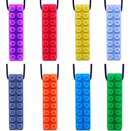 GNAWRISHING Chew Toys for Sensory Kids, 8 Pieces Sensory Chew Toys for Autism, Girls and Boys, ADHD, Kids and Adults (Brick Shape)