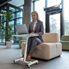 SHW Mobile Height Adjustable Laptop Rolling Cart with Height Adjustment