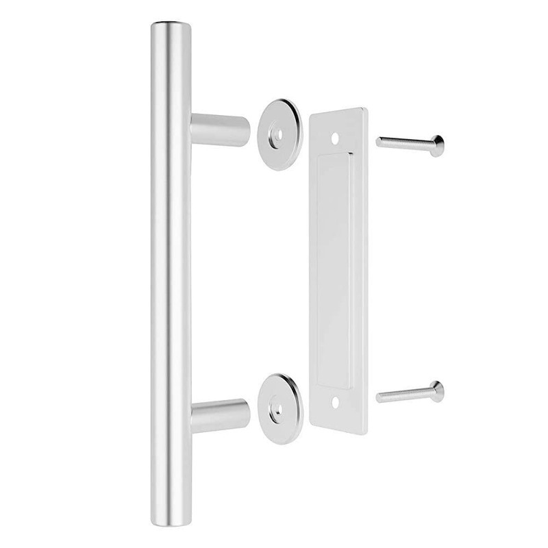 CCJH 10" Stainless Steel Sliding Barn Door Handles and Pulls