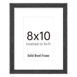 Solid Wood Picture Frame 8x10 Natural Wooden Photo Frames with Mat,Wall Poster Frame for Home Office Decor, Tabletop and Wall Mounting, High-Definition Plexiglass