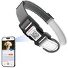 ilFindYou Reflective Dog Collars for Medium Dogs Soft Nylon Black-Gray