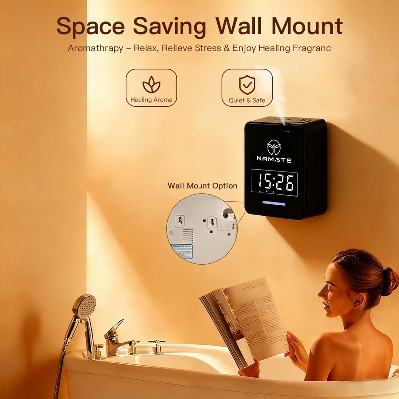Namste Smart Waterless Diffuser HVAC Scent Machine with Clock &