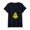 Womens Dr. Seuss Classic Grinch Face V-Neck T-Shirt