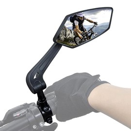 Bicycle Mirror, 1 Count Mountain Bike Handlebar Rearview Mirror, Universal Bike Accessory for Men & Women - Color: Black, Specification: Right 1pc