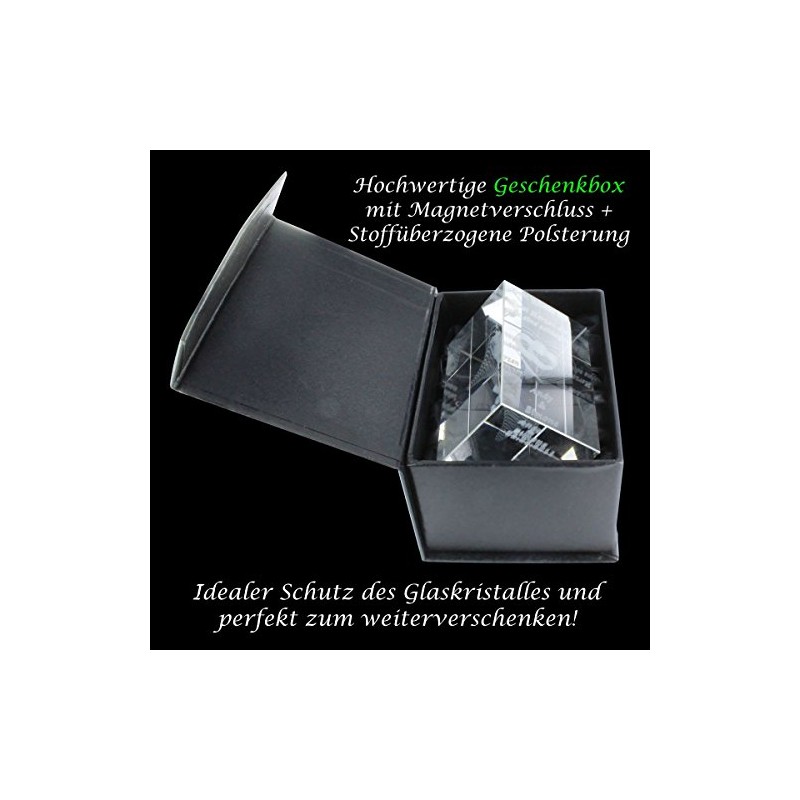 VIP-LASER 3D Glass Crystal I Many Hearts I Alles Liebe