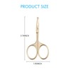 LIVINGO 3.75" Small Safety Facial Nose Hair Scissors, Curved Blade